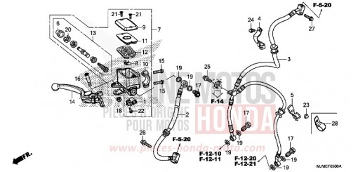 HAUPTBREMSZYLINDER, VORNE ZYLINDER VFR800XH de 2017